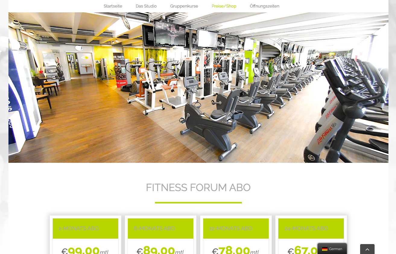 Fintess Forum - Referenz - WE Webdesign