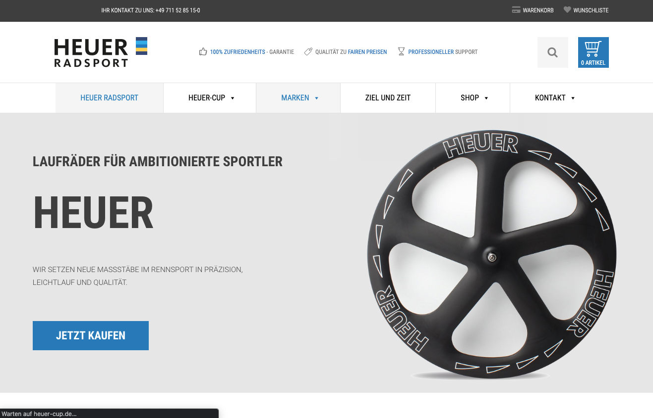 Heuer Radsport - Referenz - WE Webdesign