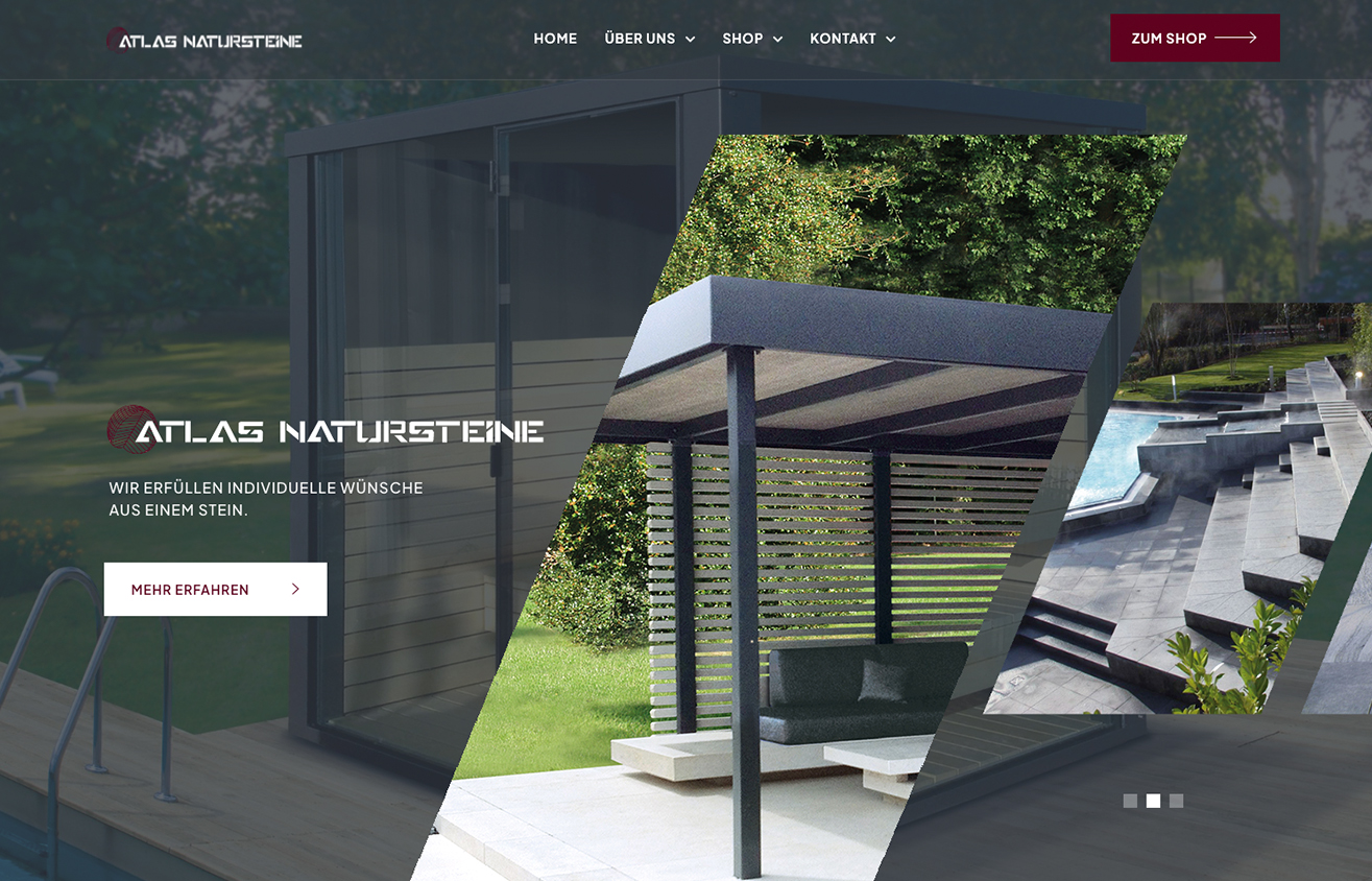 Atlas Natursteine - Referenz - WE Webdesign